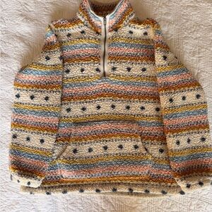 Style & Co. Women’s Zip Up Sweater - Cream, Blue, Orange, Yellow